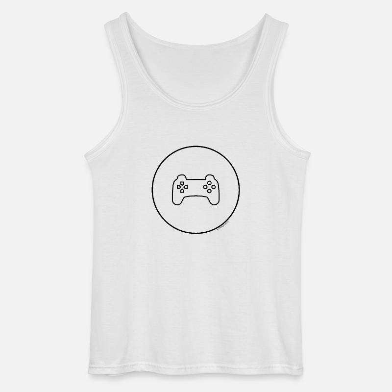 Gaming Controller - Gildan Männer Tank Top - Weiß
