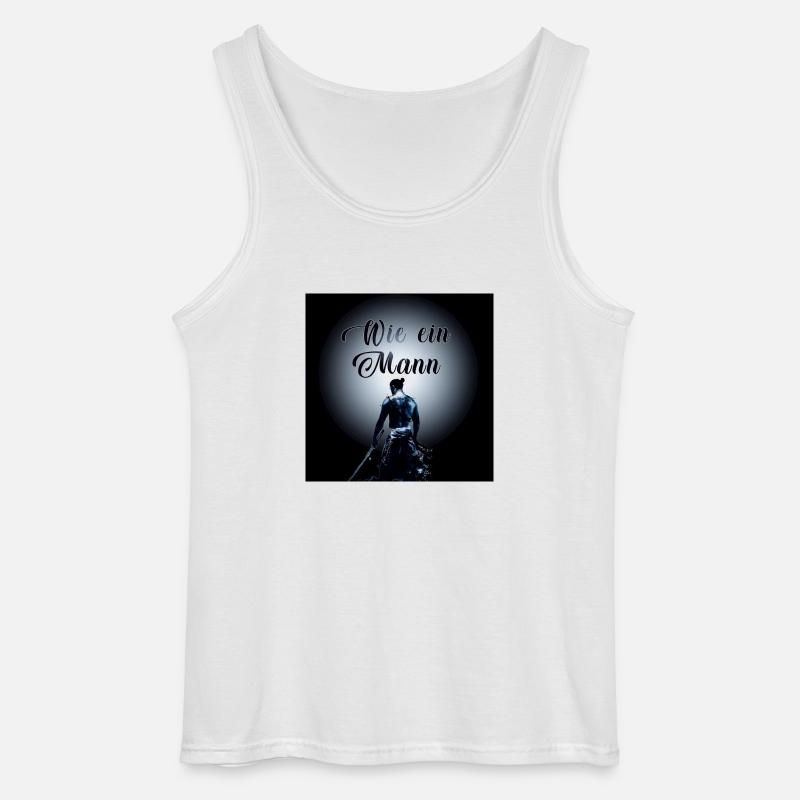 Wie ein Mann - Gildan Männer Tank Top - Weiß