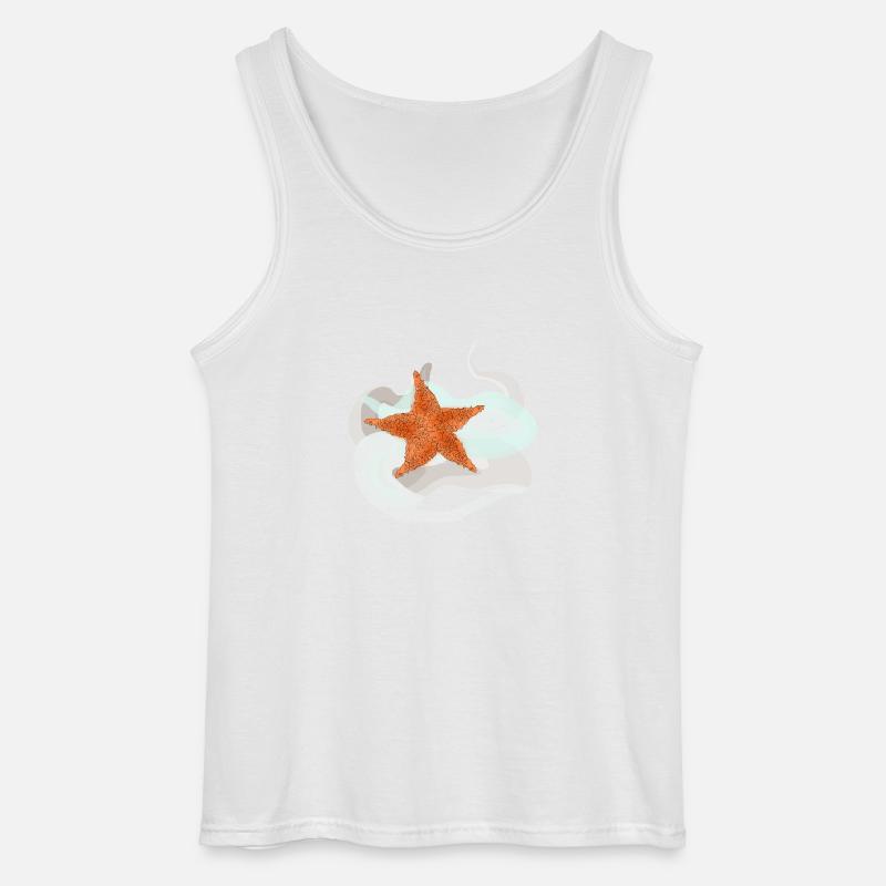 Seestern - Gildan Männer Tank Top - Weiß