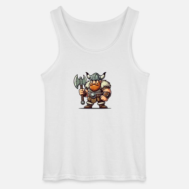 wikinger comic - Gildan Männer Tank Top - Weiß