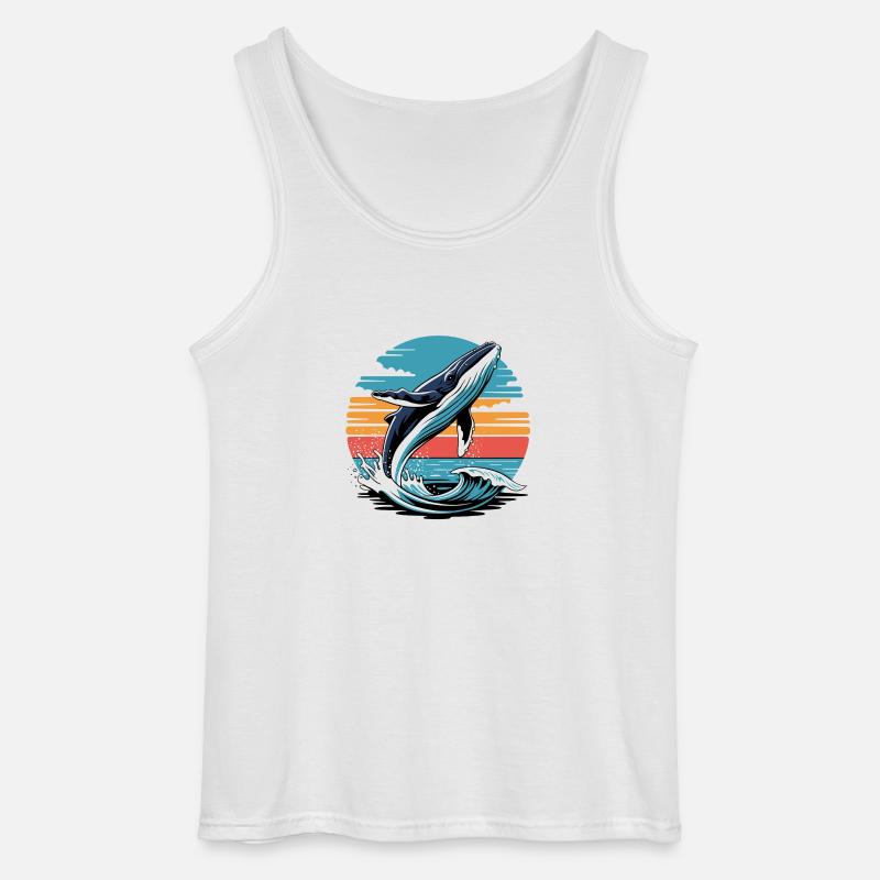 Sunset Splash - Gildan Männer Tank Top - Weiß