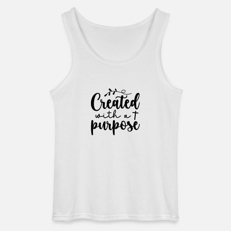 created with a purpose - Gildan Männer Tank Top - Weiß