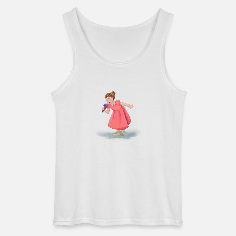 Mädchen mit Kleid und Eis - Gildan Männer Tank Top - Weiß