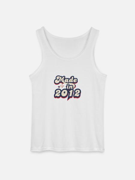 Made in 2012 retro - Gildan Men’s Tank Top - white