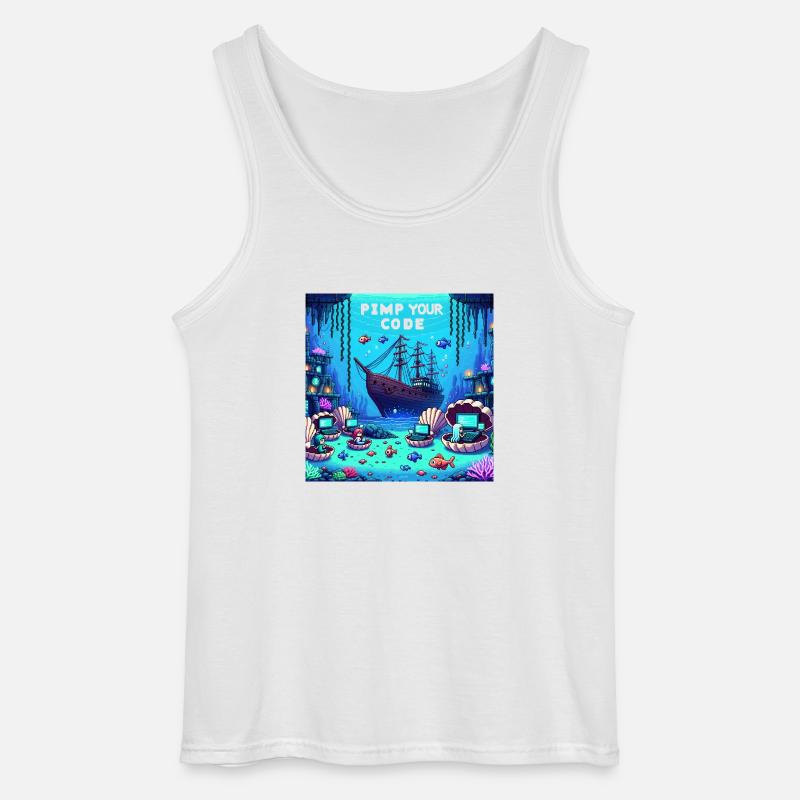 Underwater PimpYourCode - Gildan Men’s Tank Top - white