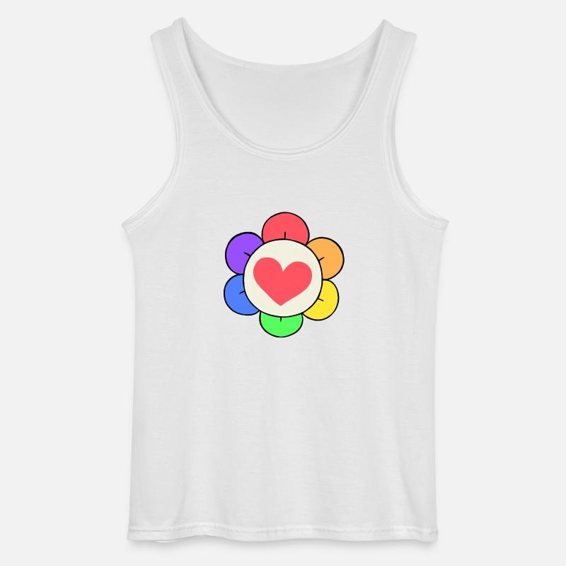 Dandy Regenbogenblume - Gildan Männer Tank Top - Weiß