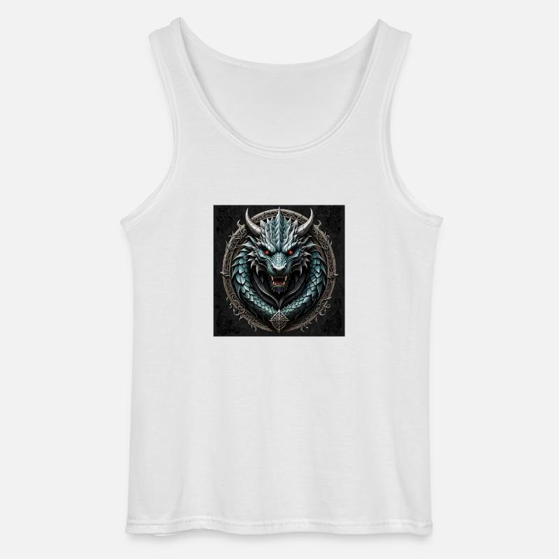 Drache - Gildan Männer Tank Top - Weiß