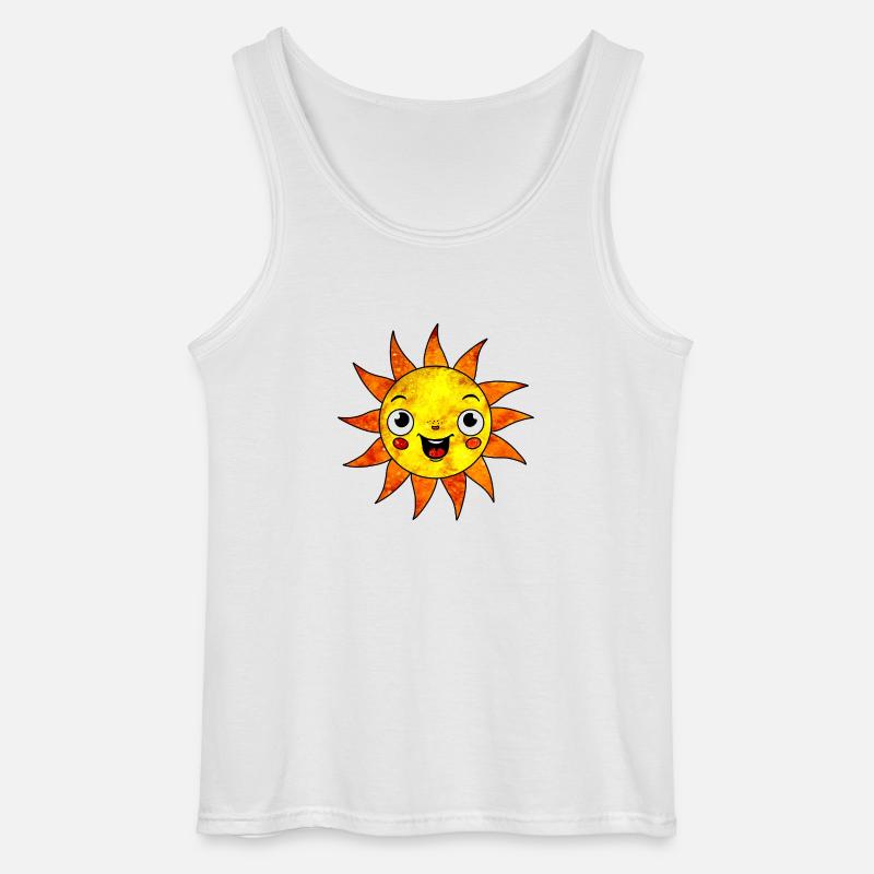 Kosmische Sonne - Gildan Männer Tank Top - Weiß