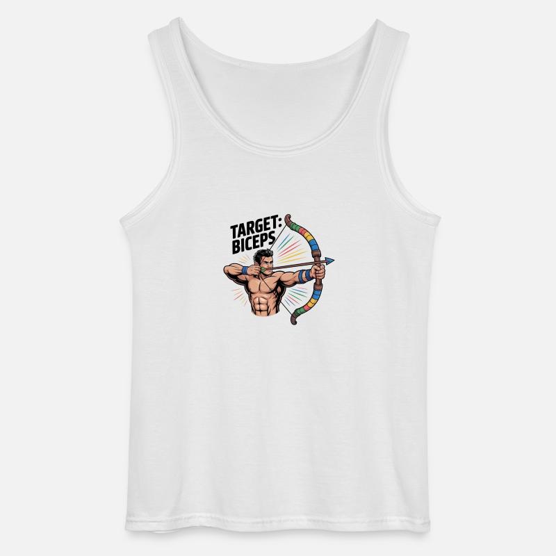 Target Biceps Training - Gildan Männer Tank Top - Weiß