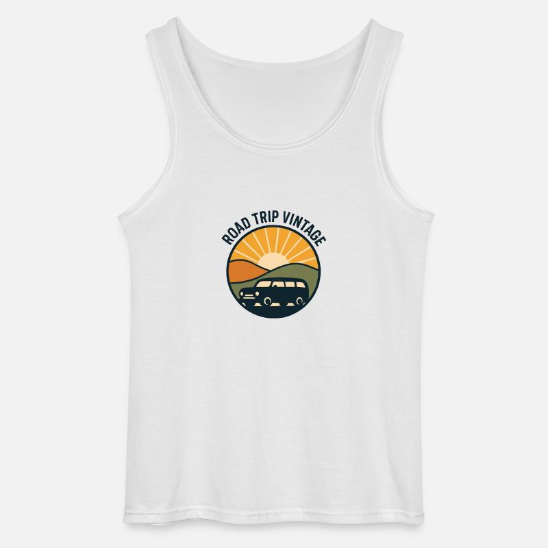 Stilisierter Horizont & Van - Gildan Männer Tank Top - Weiß