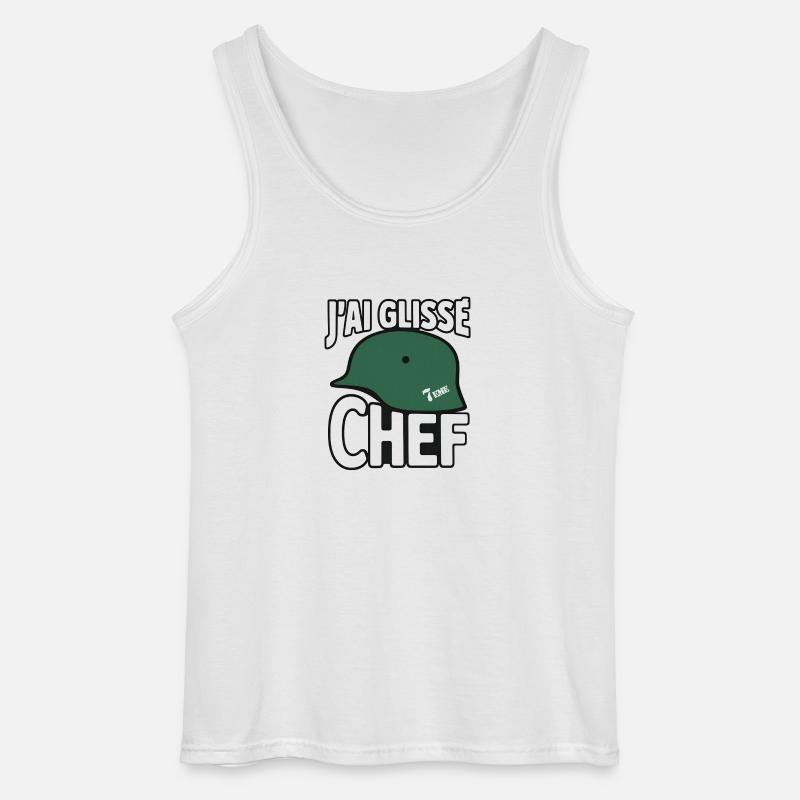 Ich bin ausgerutscht, Koch - Gildan Männer Tank Top - Weiß