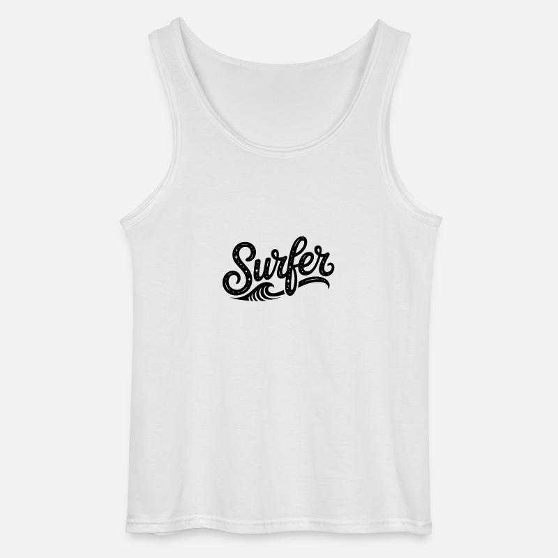 Surfer - Cooles Surfer-Logo - Gildan Männer Tank Top - Weiß