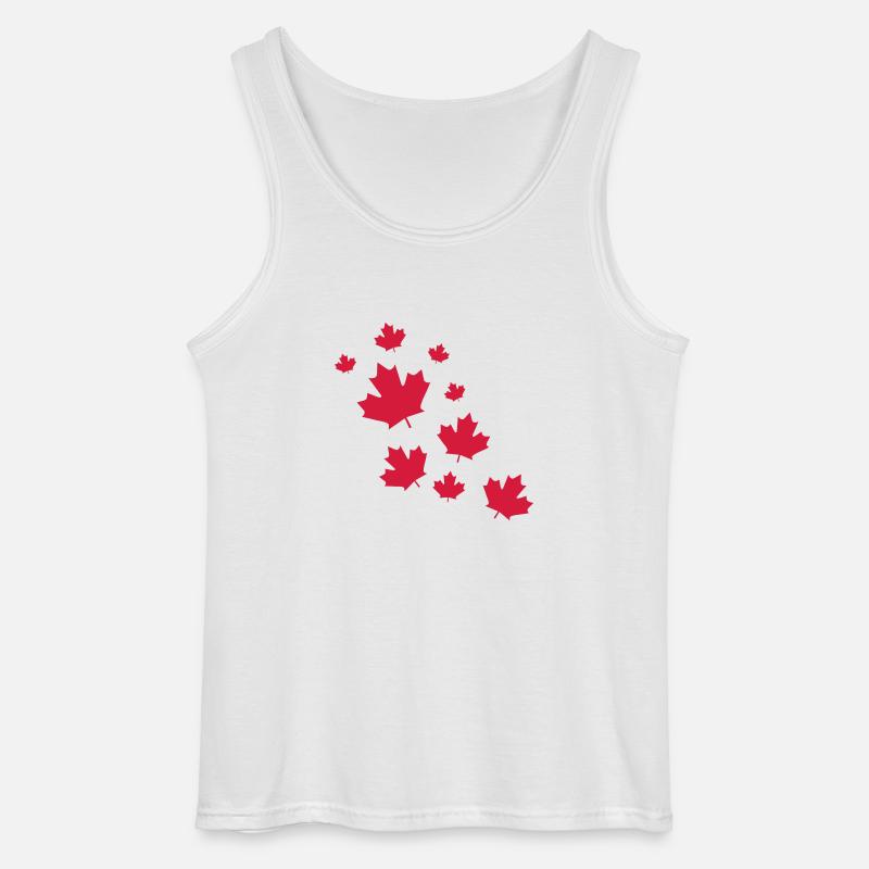 Canada Maple Leave Rain - Gildan Männer Tank Top - Weiß