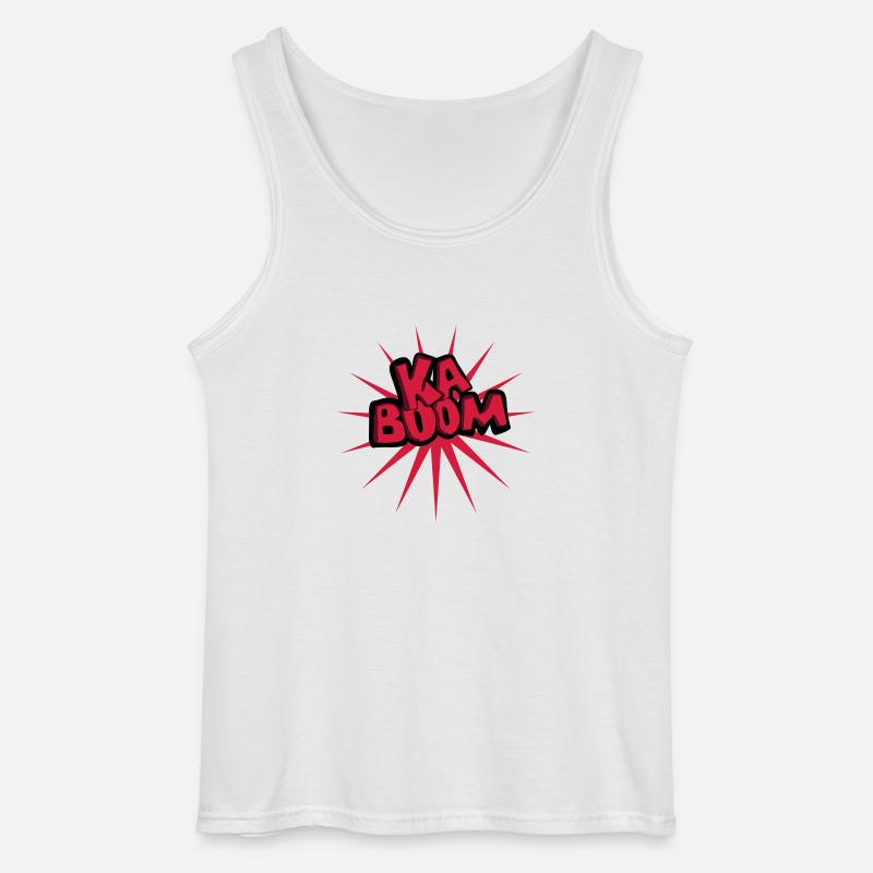 kaboom - Gildan Männer Tank Top - Weiß