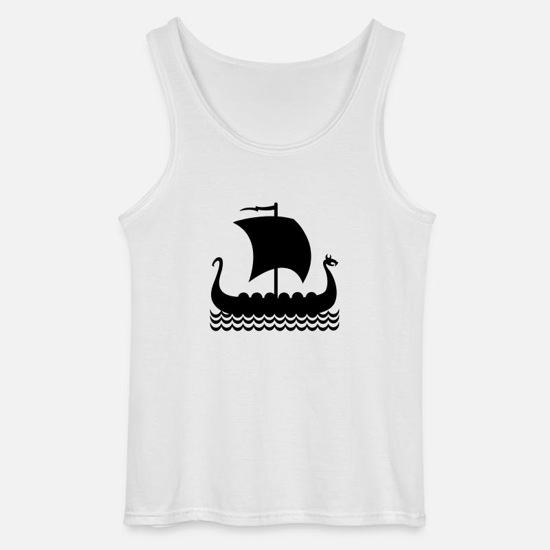 Drachenboot - Gildan Männer Tank Top - Weiß
