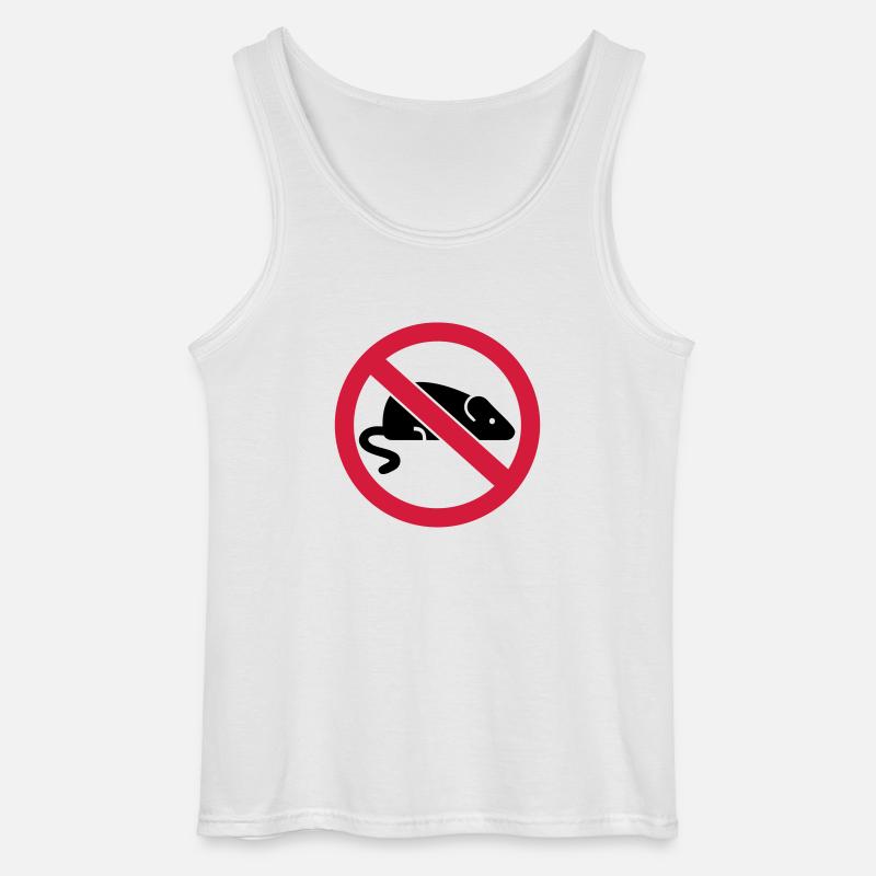 Maus - Gildan Männer Tank Top - Weiß