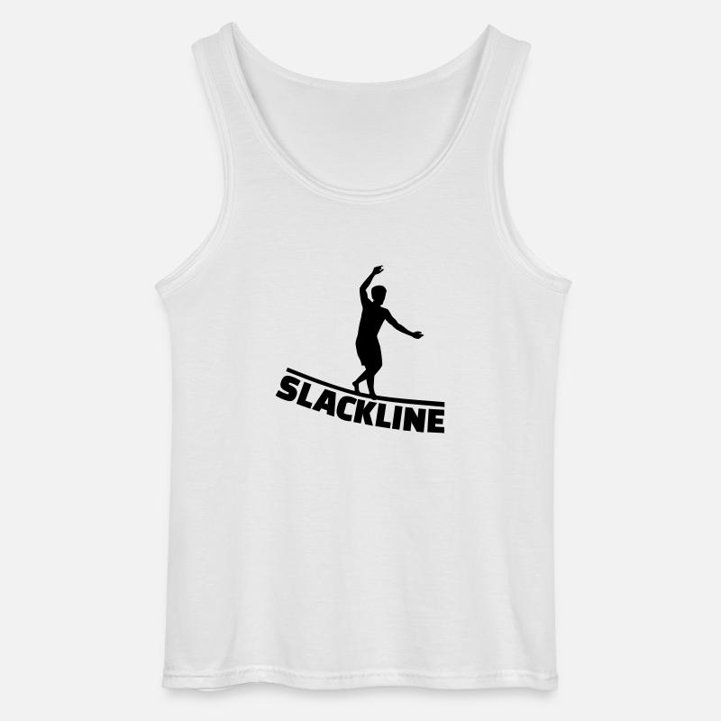 Slackline - Gildan Männer Tank Top - Weiß