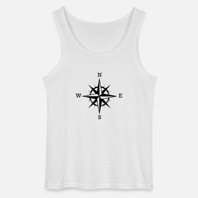 Kompass - Gildan Männer Tank Top - Weiß