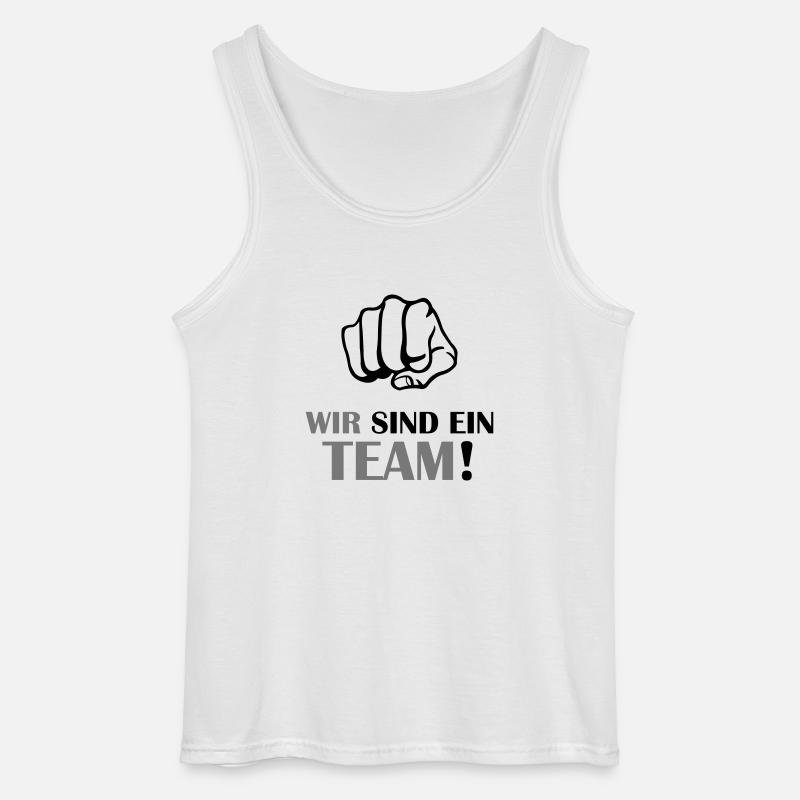 faust_wir_sind_ein_team_2 - Gildan Männer Tank Top - Weiß