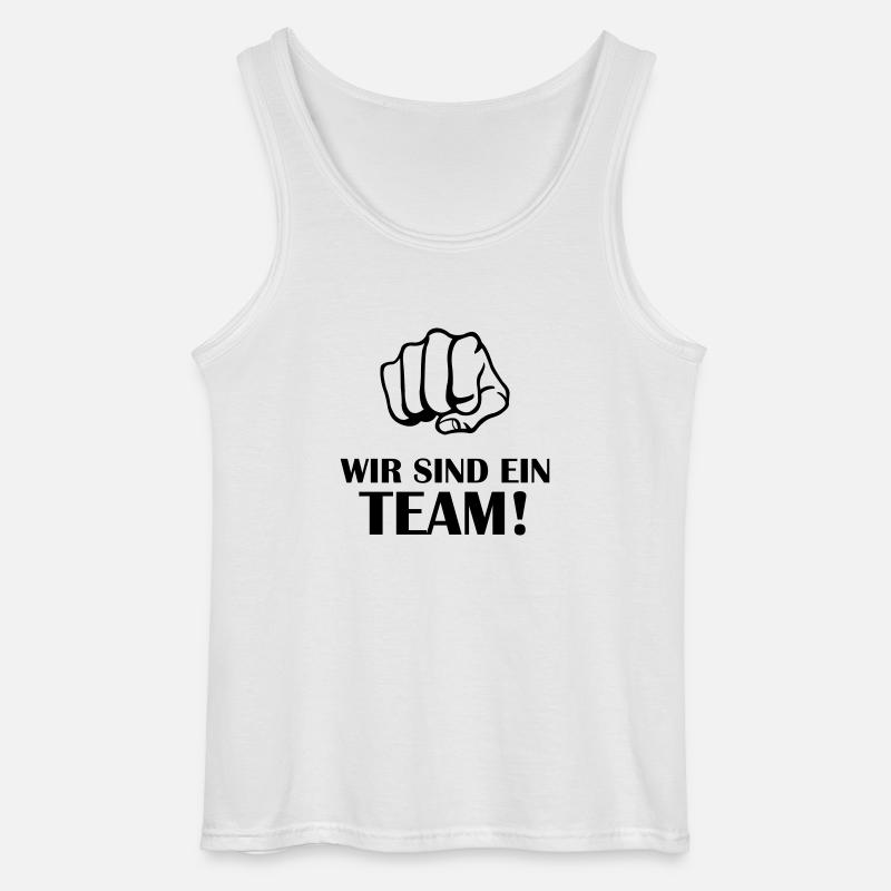 faust_wir_sind_ein_team - Gildan Männer Tank Top - Weiß