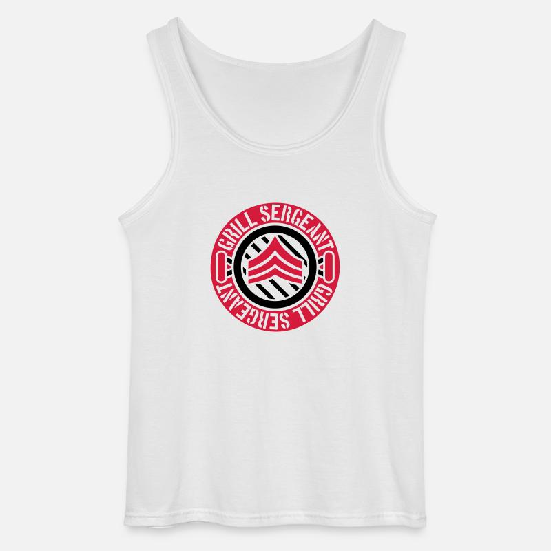 Barbecue Grill Sergeant Stempel - Gildan Männer Tank Top - Weiß