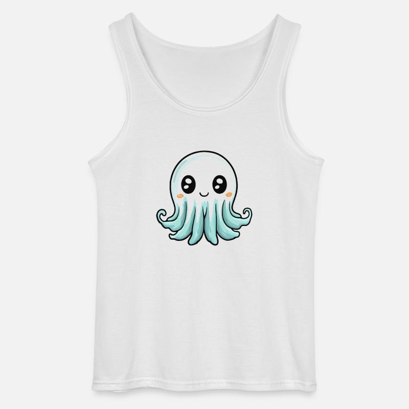 Qualle Halloween Comic Geist - Gildan Männer Tank Top - Weiß