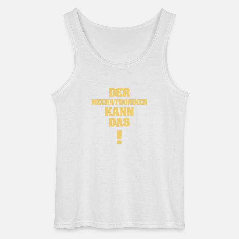 Gift for Mechatronics Technician - Gildan Men’s Tank Top - white