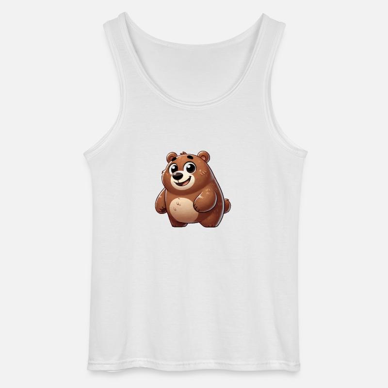 Bear Comic - Gildan Men’s Tank Top - white