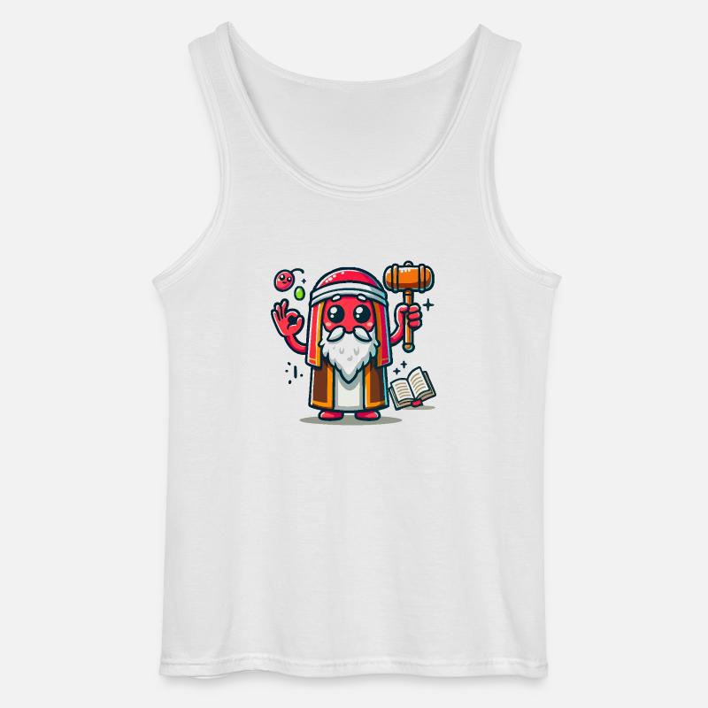Roter Held mit einem Hammer - Gildan Männer Tank Top - Weiß