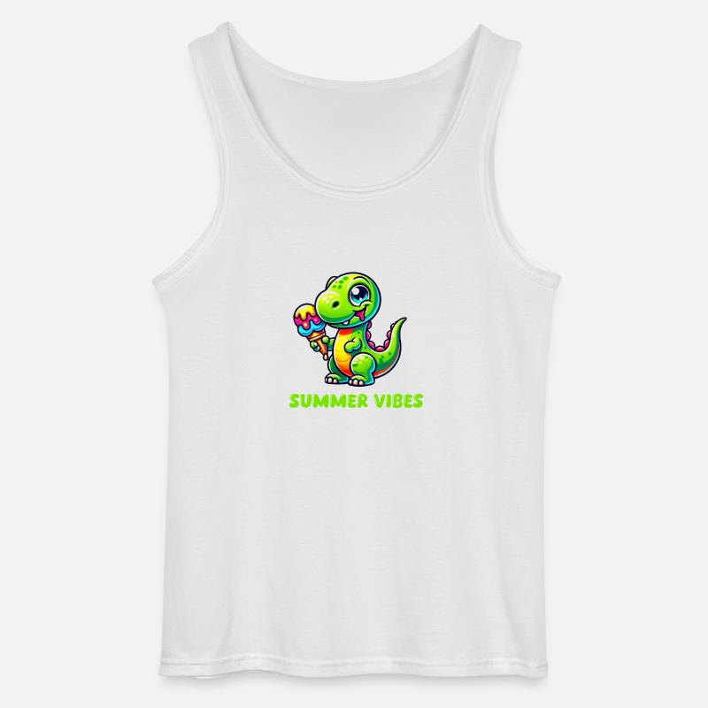 dino comic eis - Gildan Männer Tank Top - Weiß