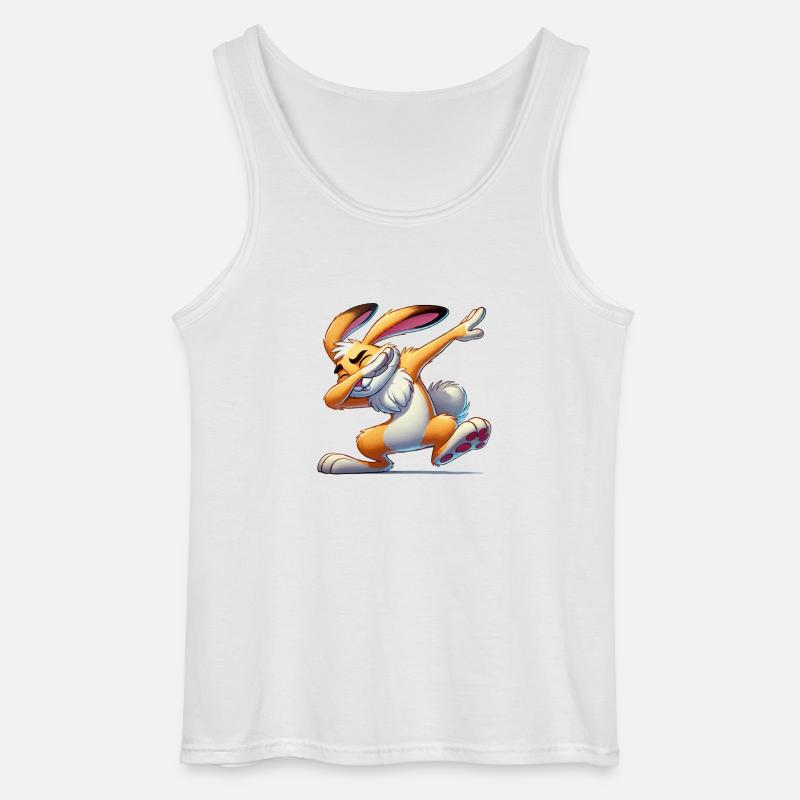 hase dabbing comic - Gildan Männer Tank Top - Weiß