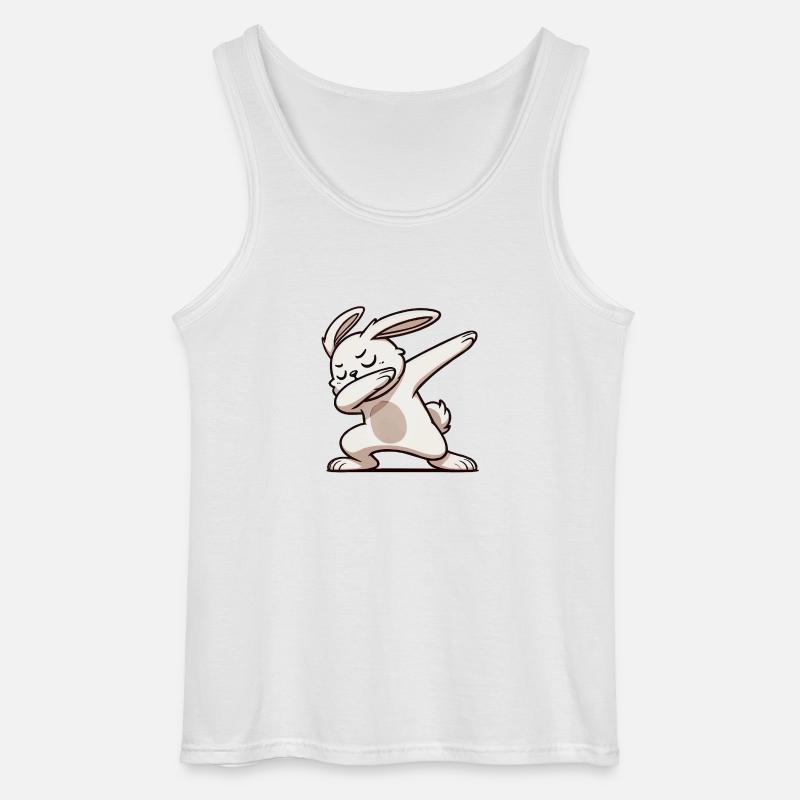 hase rabbit dabbing - Gildan Männer Tank Top - Weiß