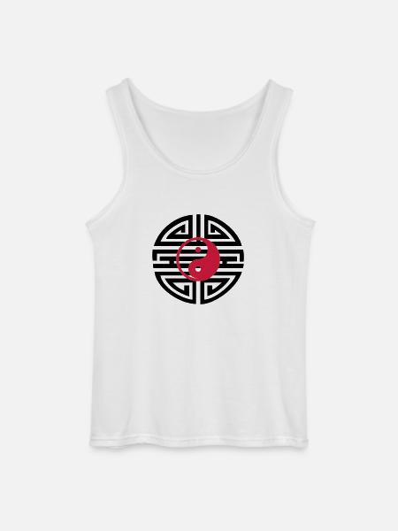 YIN & YANG - Tattoo 05 - Gildan Men’s Tank Top - white