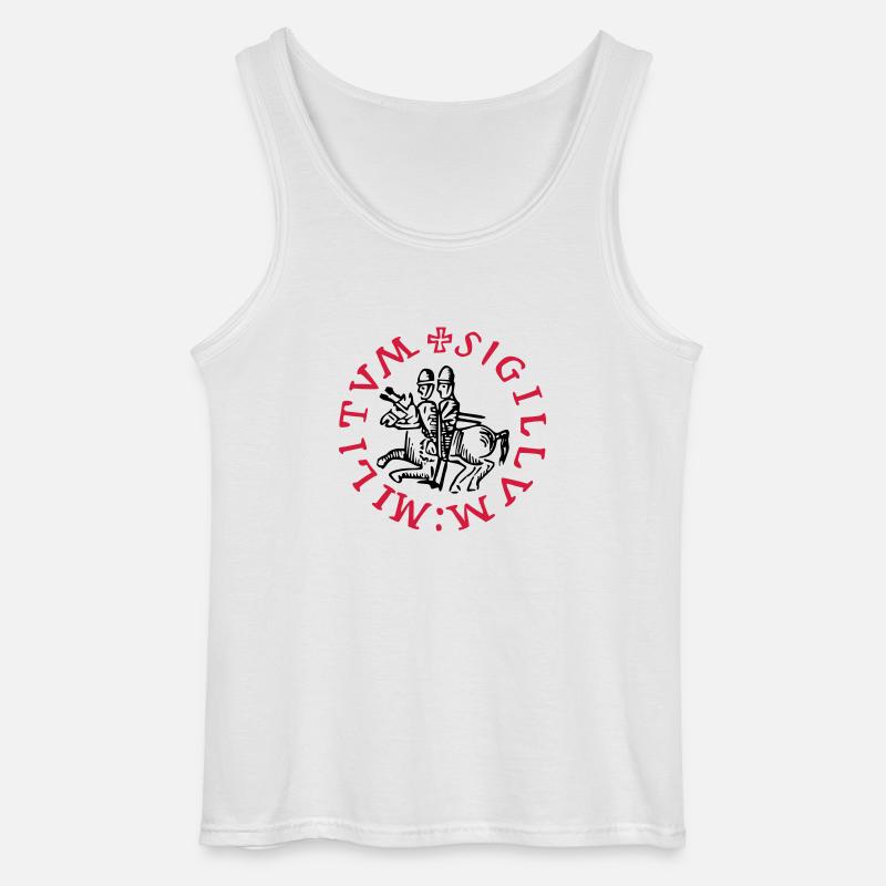 templars knights symbol - Gildan Männer Tank Top - Weiß