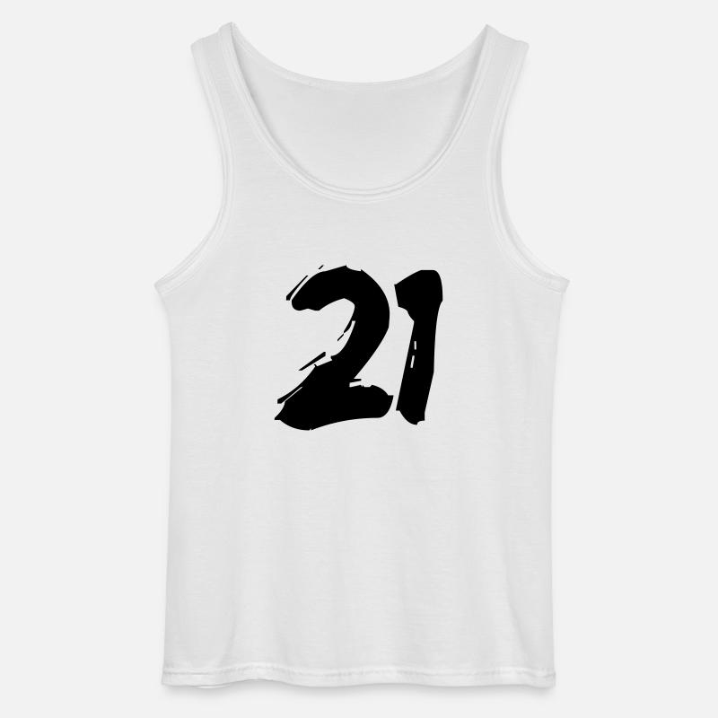 Brushed 21 - Gildan Männer Tank Top - Weiß