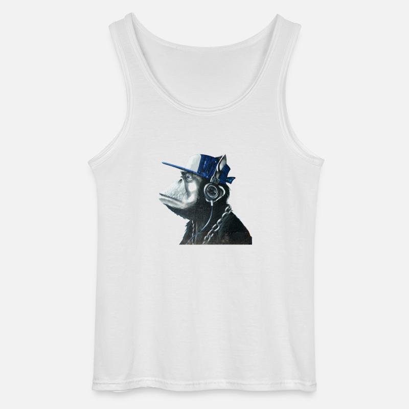Monkey graffiti by CustomStyle - Gildan Men’s Tank Top - white