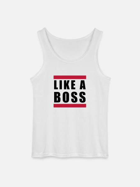 like a boss - Gildan Men’s Tank Top - white