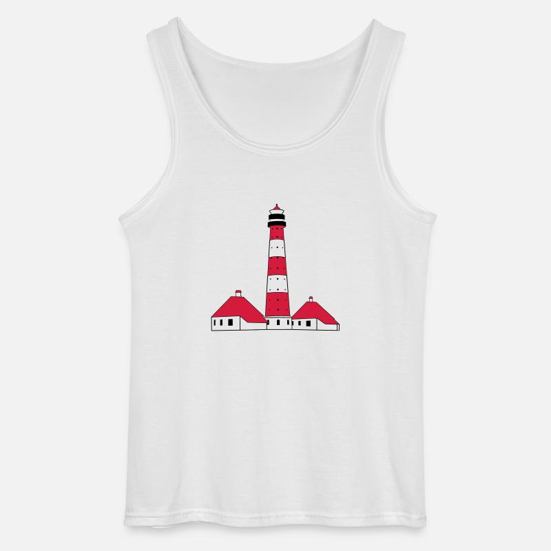 Westerhever Leuchtturm - Gildan Männer Tank Top - Weiß