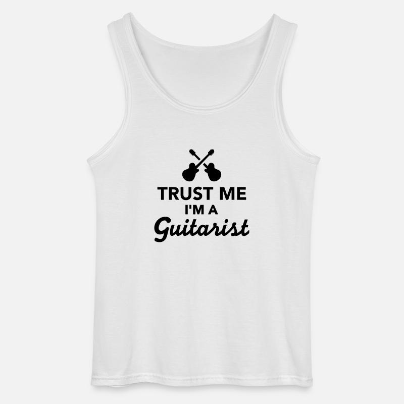 Gitarre - Gildan Männer Tank Top - Weiß