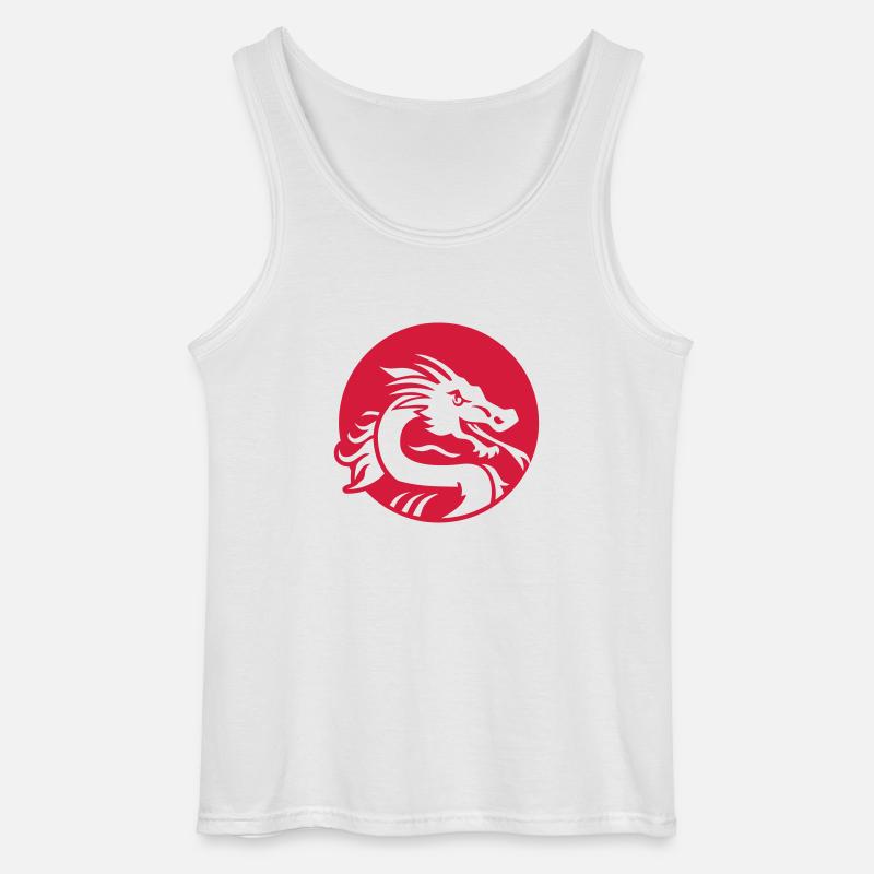 Drache - Gildan Männer Tank Top - Weiß
