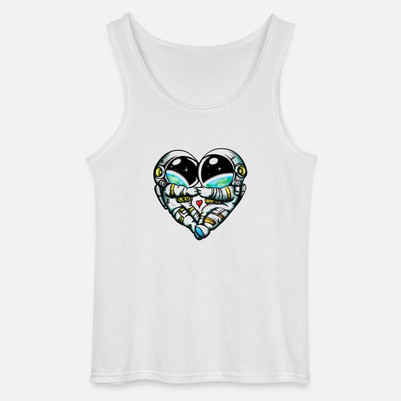 Space Love - Gildan Männer Tank Top - Weiß