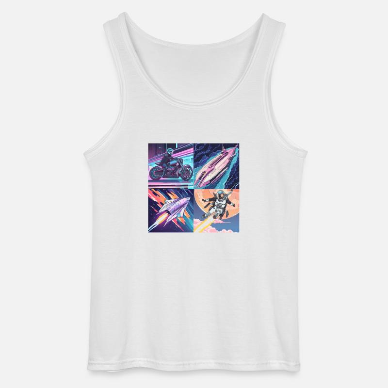 Zunkunft im Weltall - Gildan Männer Tank Top - Weiß