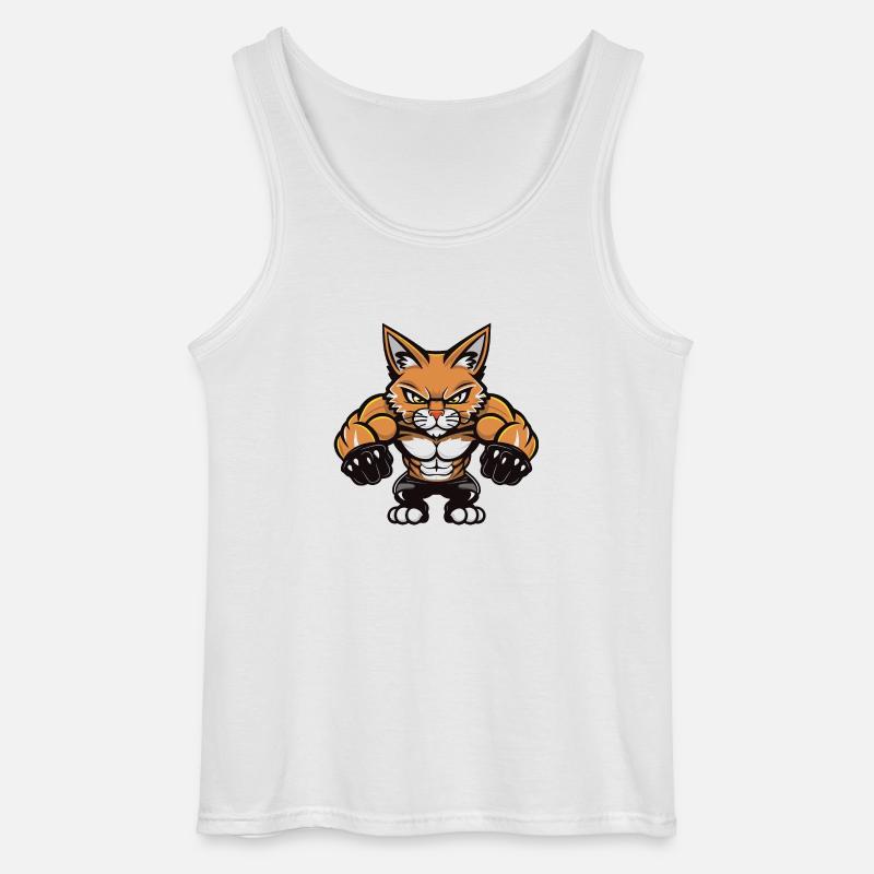 Wildcat Comic - Gildan Männer Tank Top - Weiß