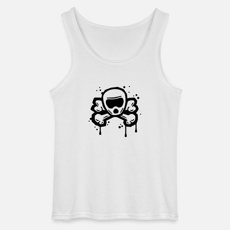 Downhill gekreuzten Knochen - Gildan Männer Tank Top - Weiß