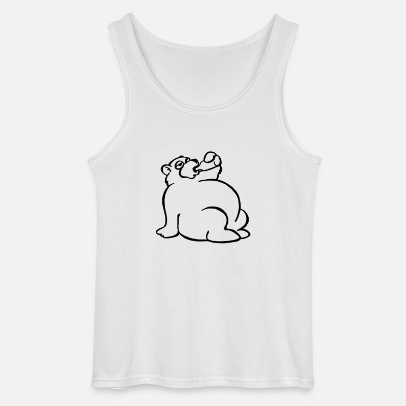 Saufbär - Gildan Männer Tank Top - Weiß