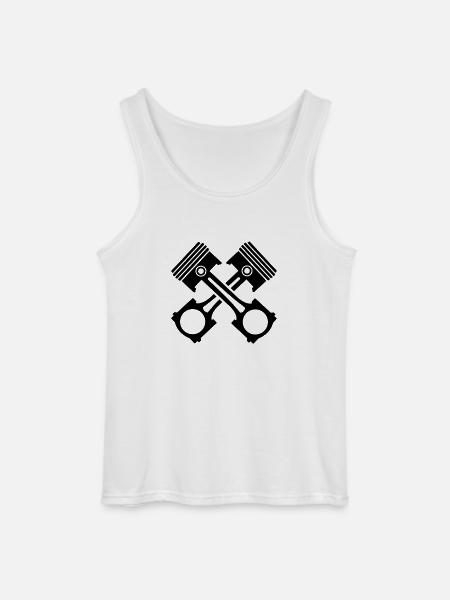 Kolben - Gildan Männer Tank Top - Weiß