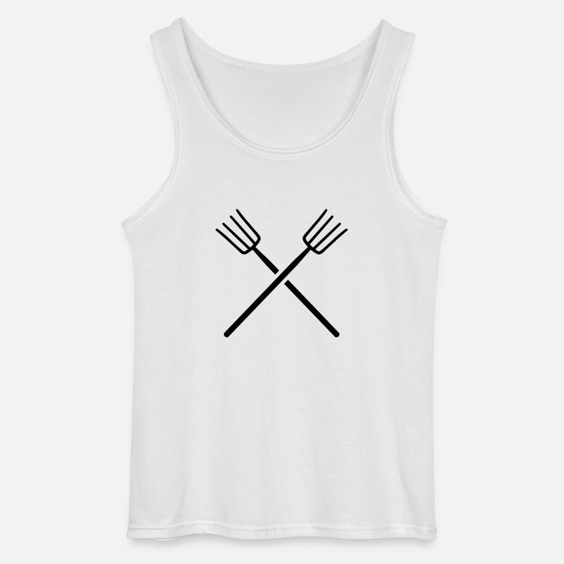Mistgabel - Gildan Männer Tank Top - Weiß