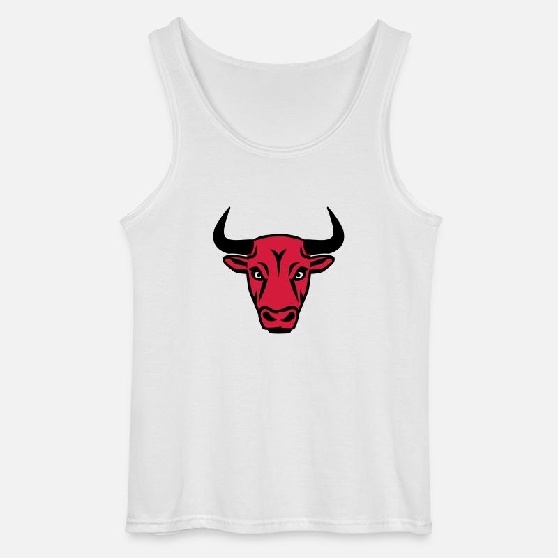 Stier - Gildan Männer Tank Top - Weiß