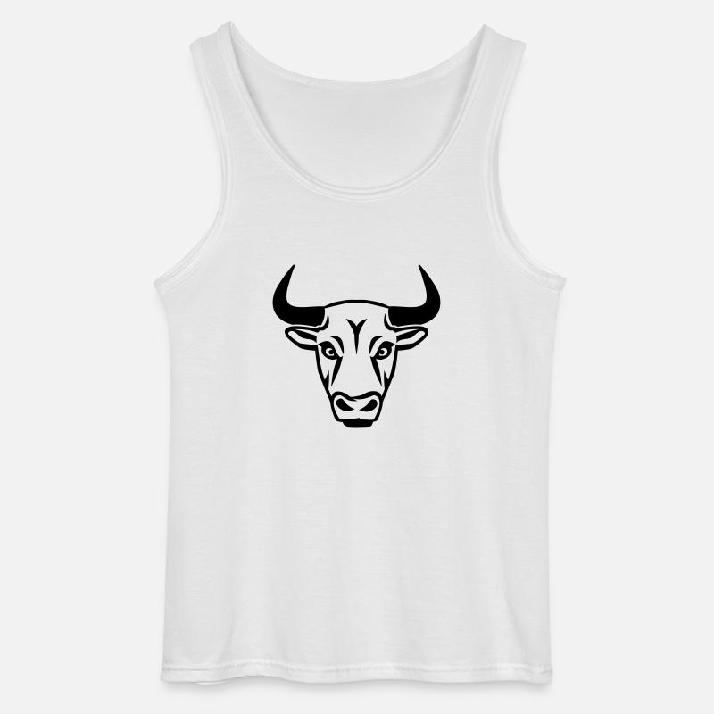 Stier - Gildan Männer Tank Top - Weiß