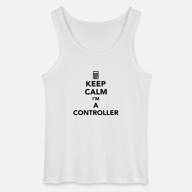 Keep calm I’m a controller - Gildan Men’s Tank Top - white
